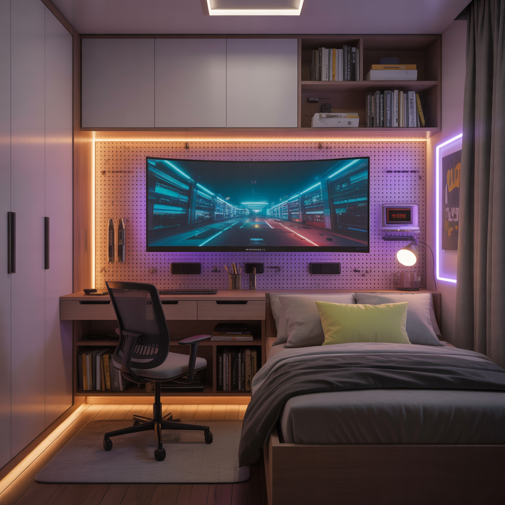 gaming room ideas small bedroom