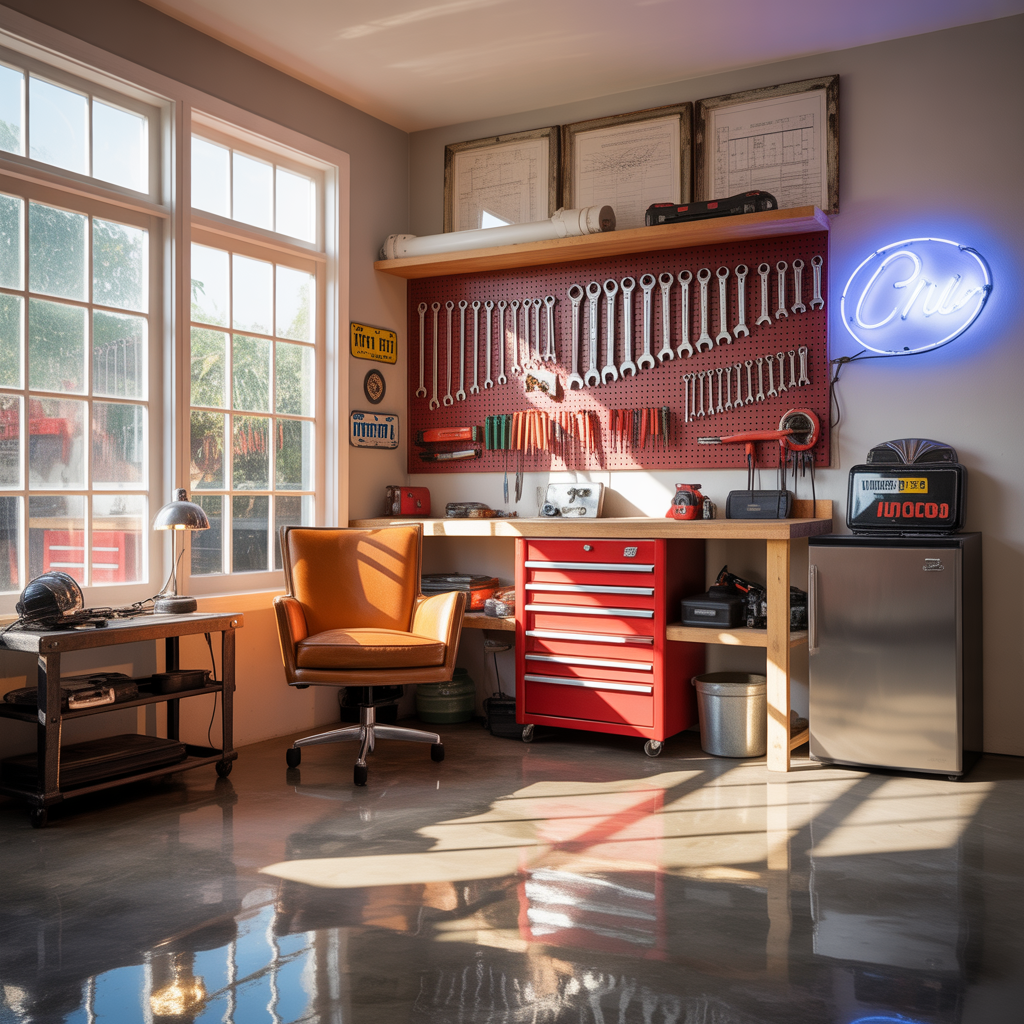 garage man cave basic ideas