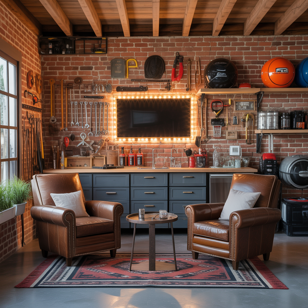 garage man cave basic ideas