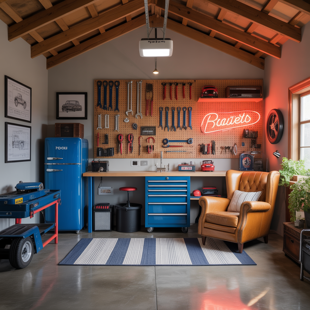 garage man cave basic ideas