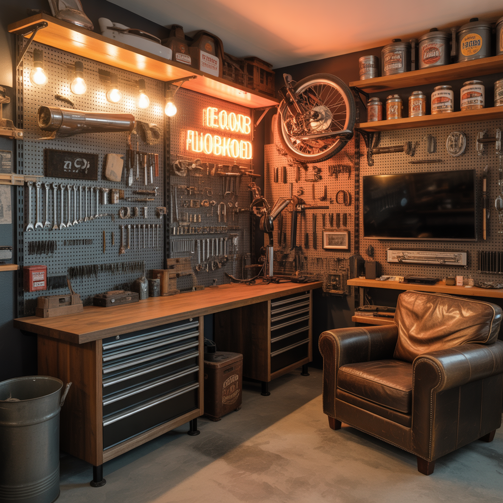 garage man cave basic ideas
