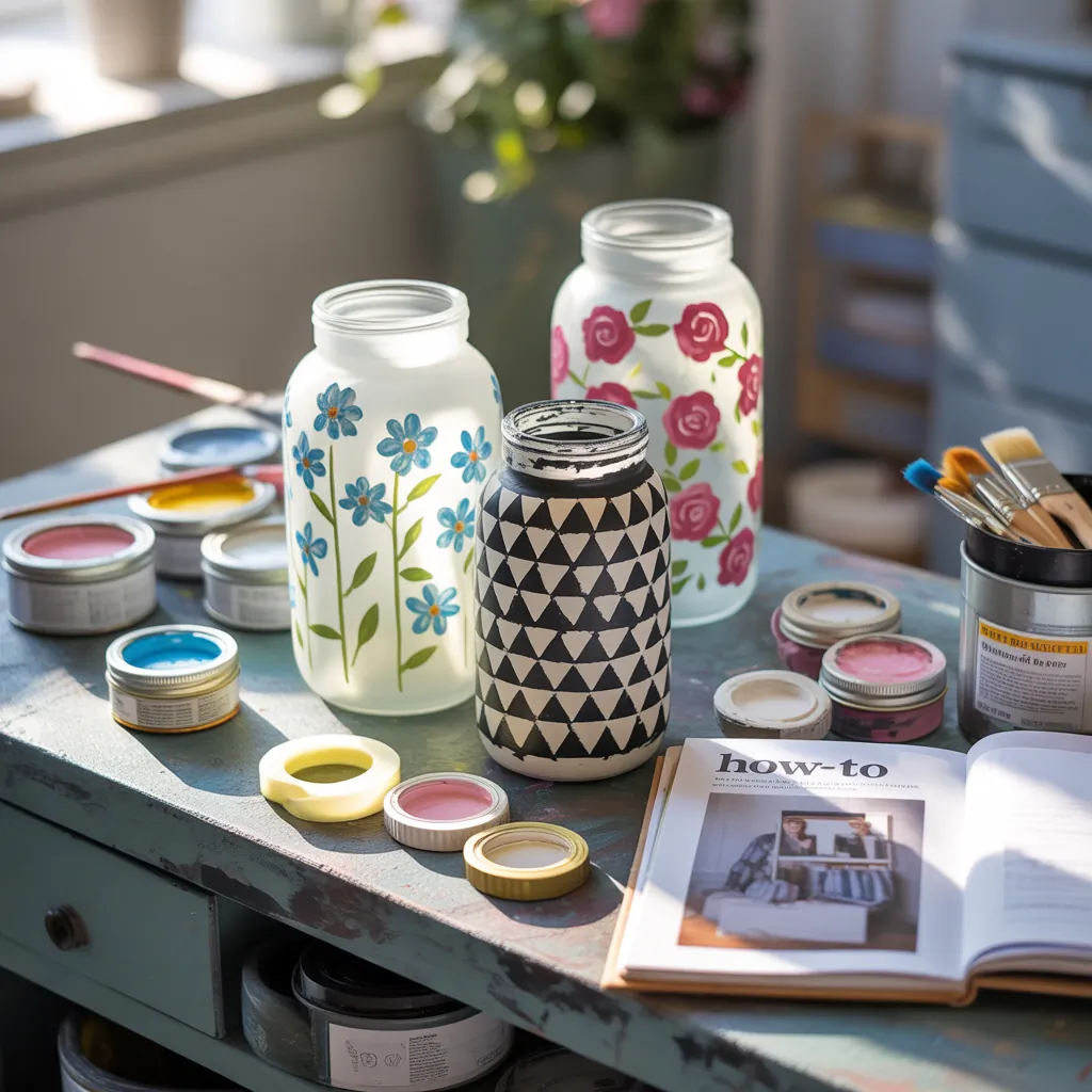 glass jar painting ideas how to