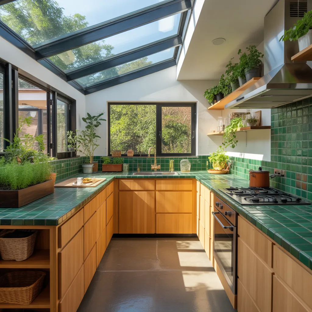 green kitchen designs