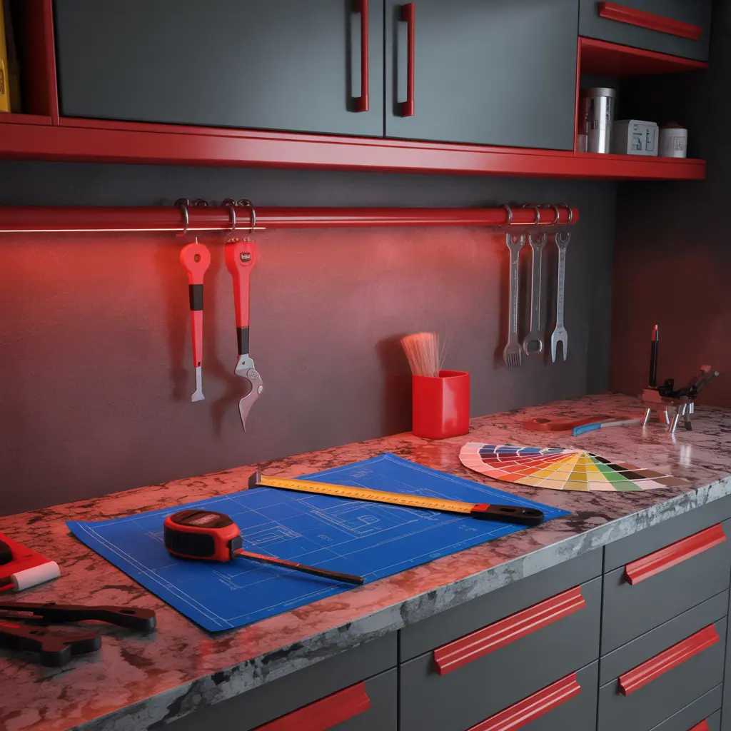 grey and red idea themes