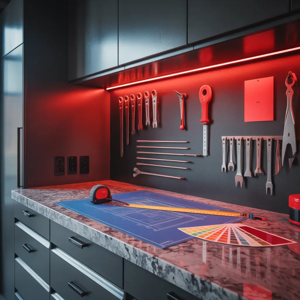 grey and red idea themes