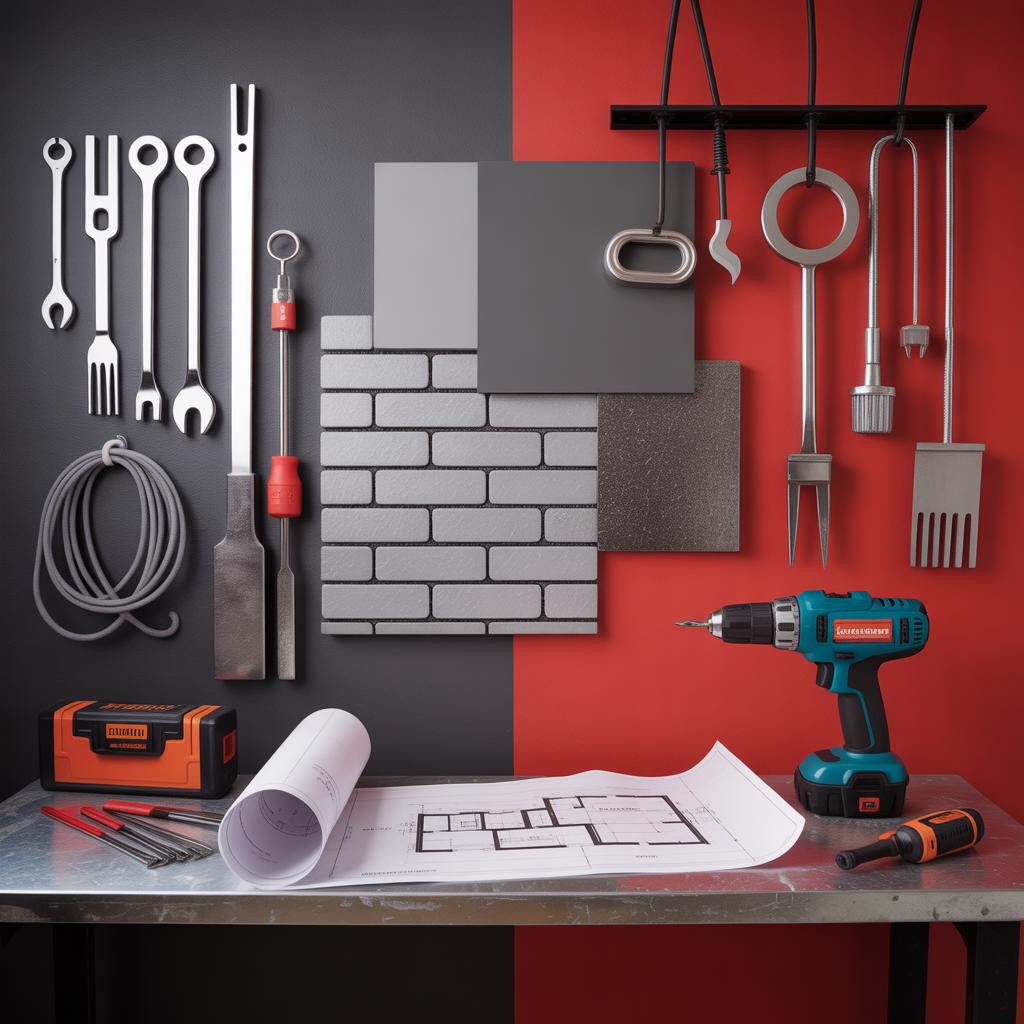 grey and red idea themes