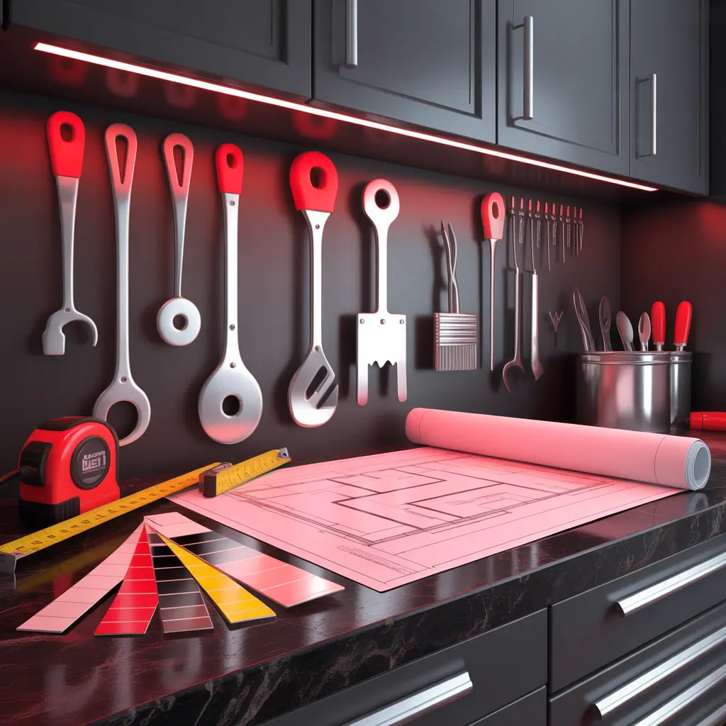 grey and red idea themes