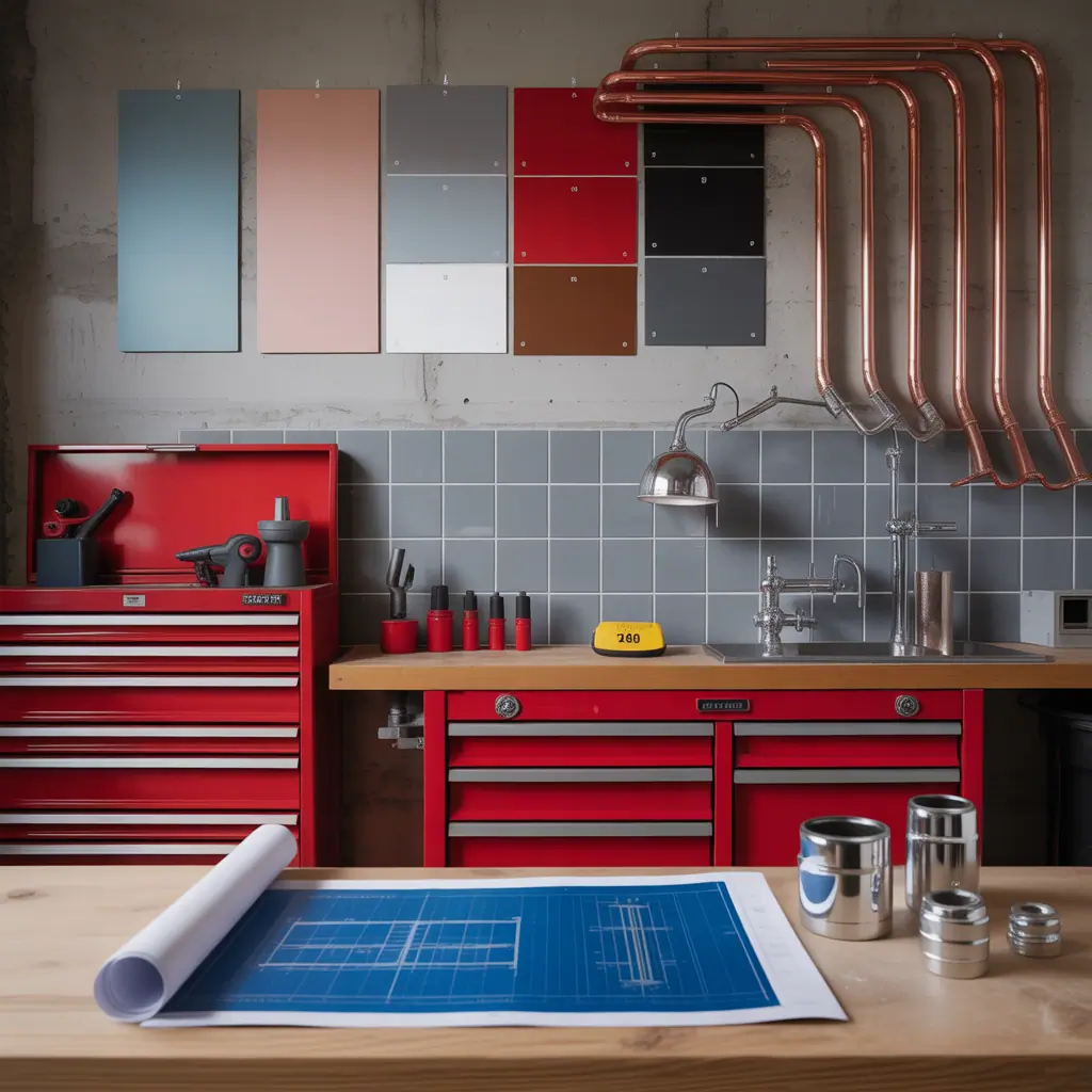 grey and red idea themes