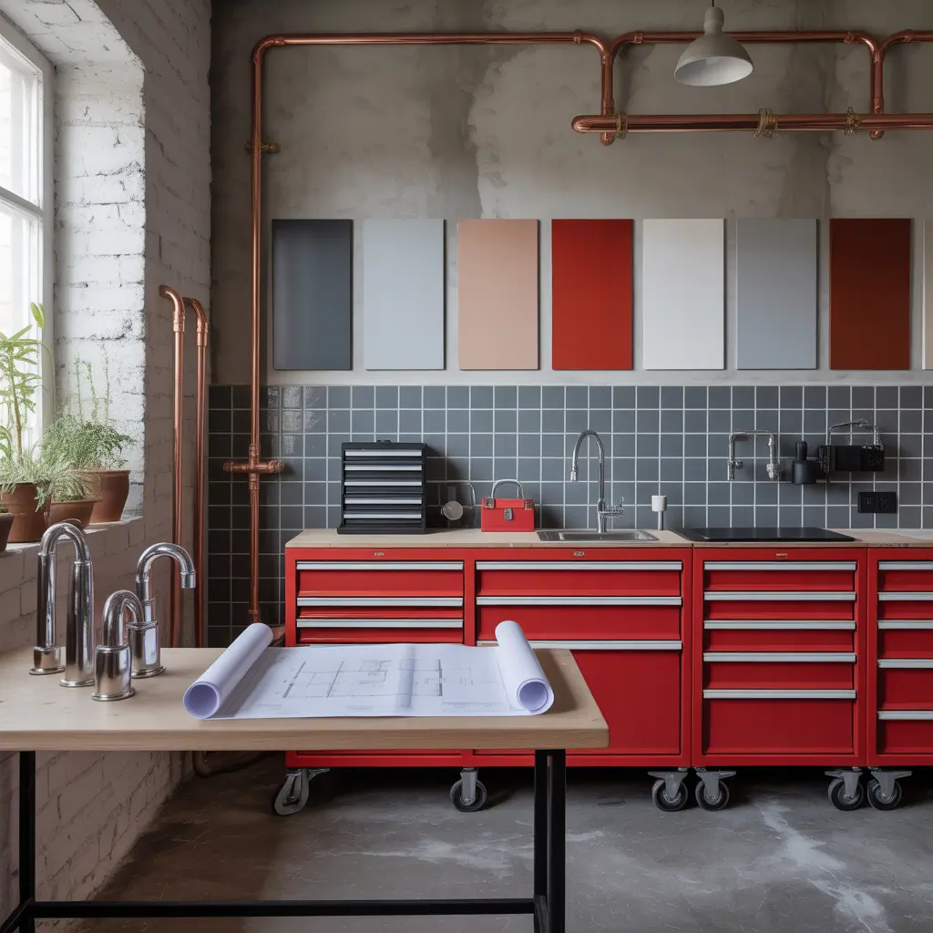 grey and red idea themes