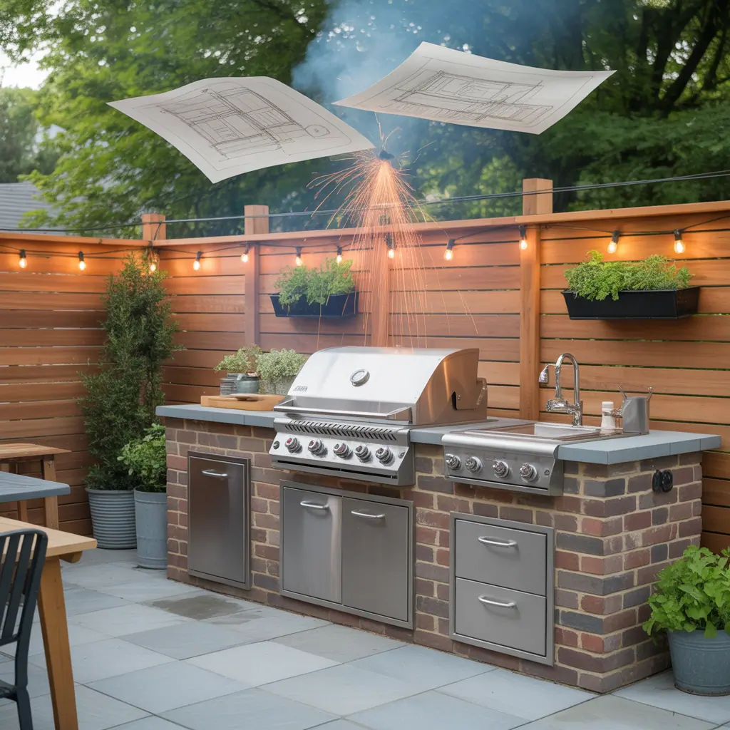 grill station outdoors ideas