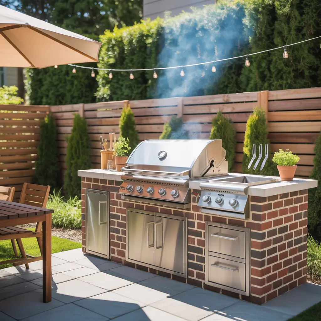 grill station outdoors ideas