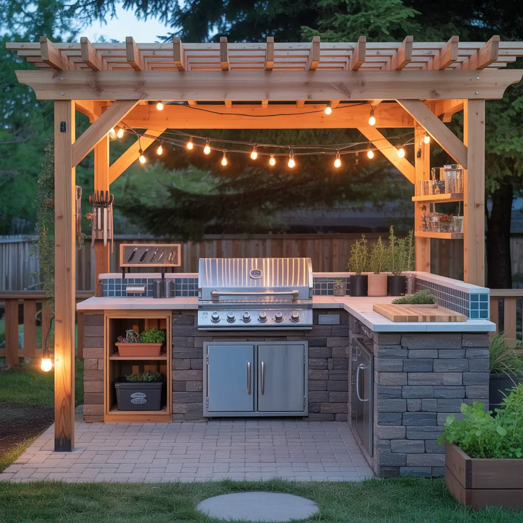grill station outdoors ideas