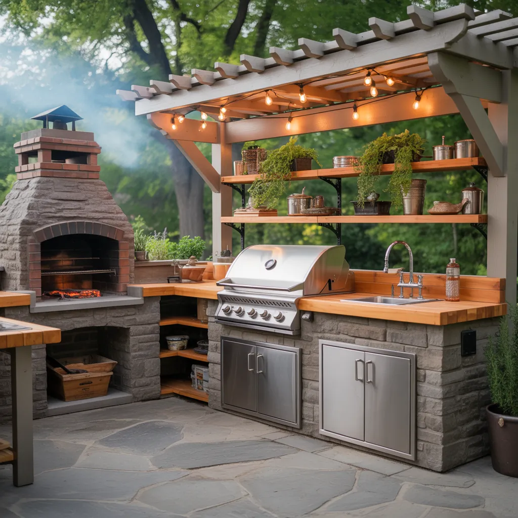 grill station outdoors ideas