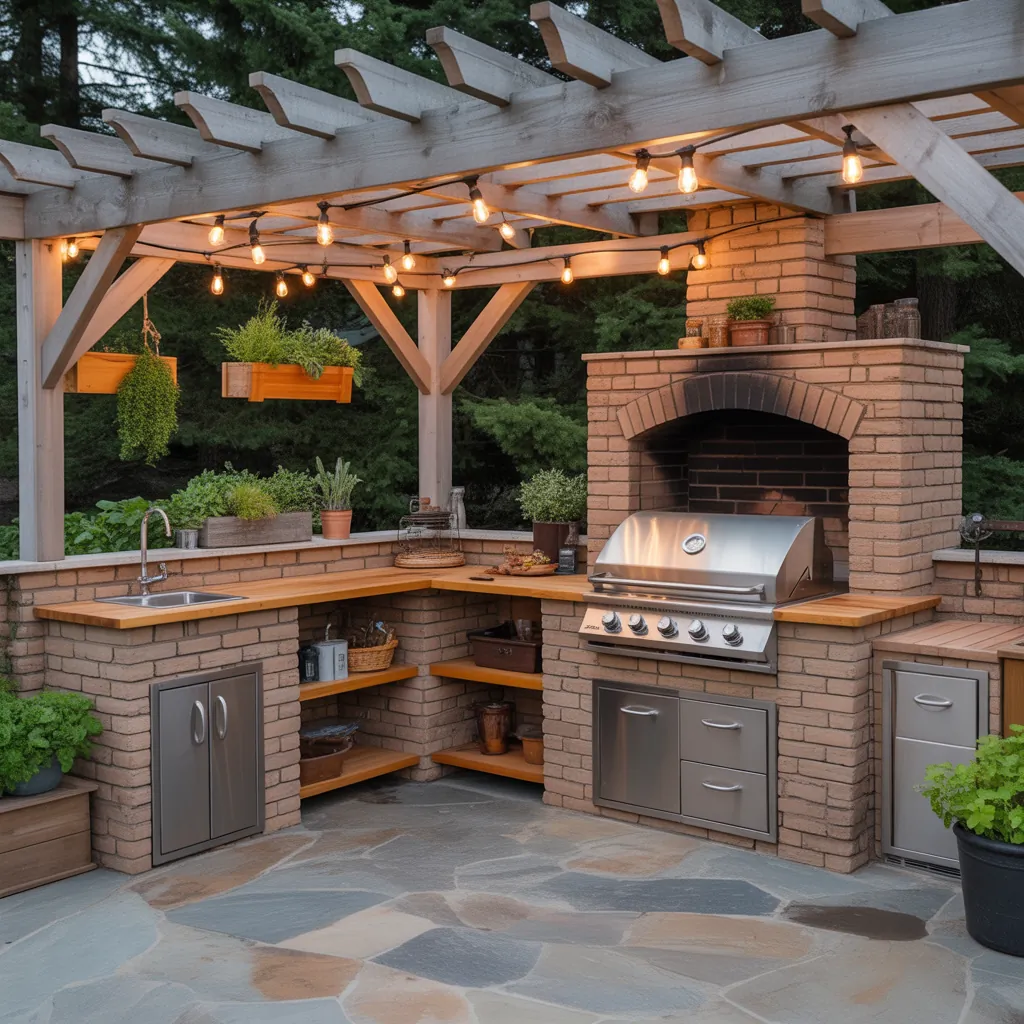grill station outdoors ideas