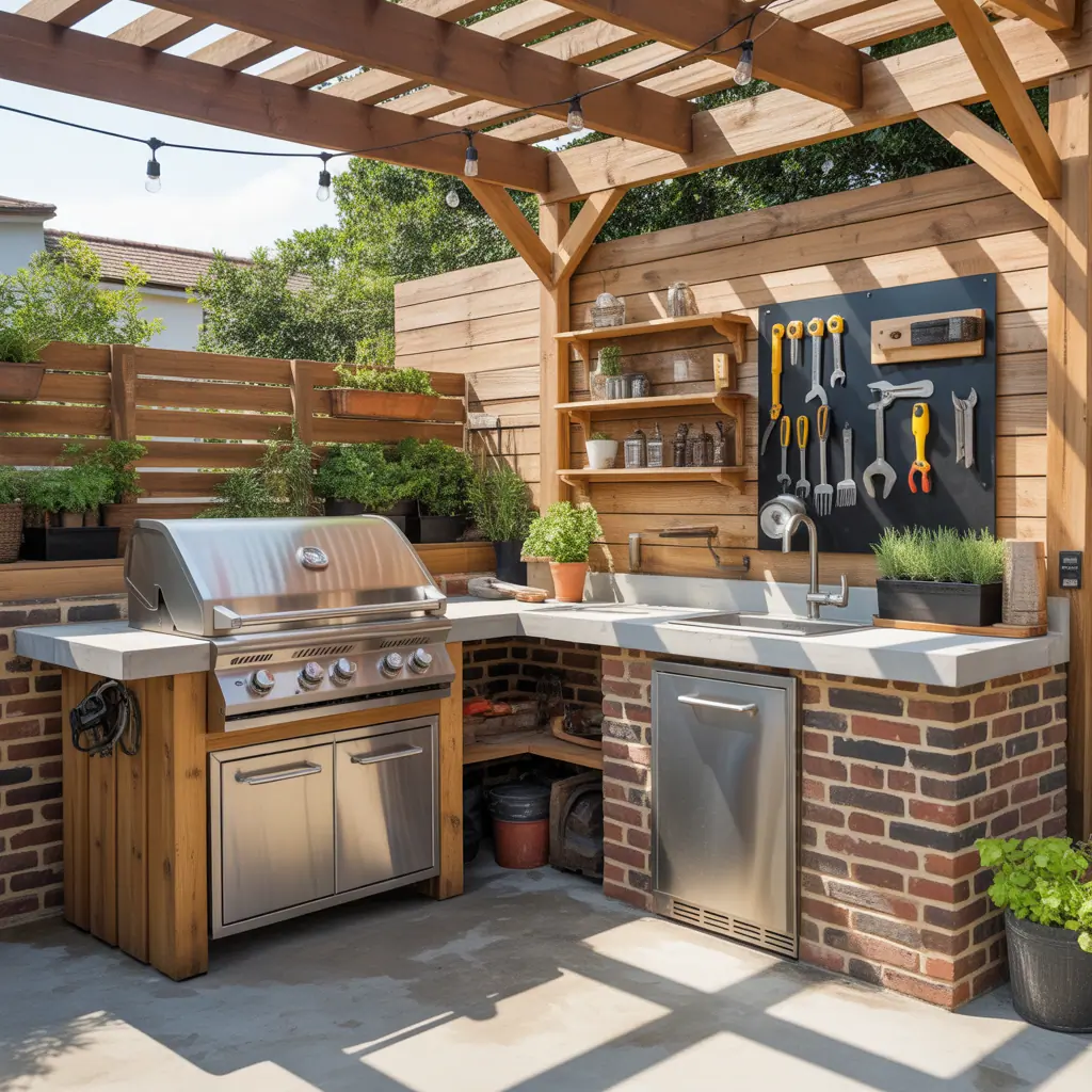grill station outdoors ideas