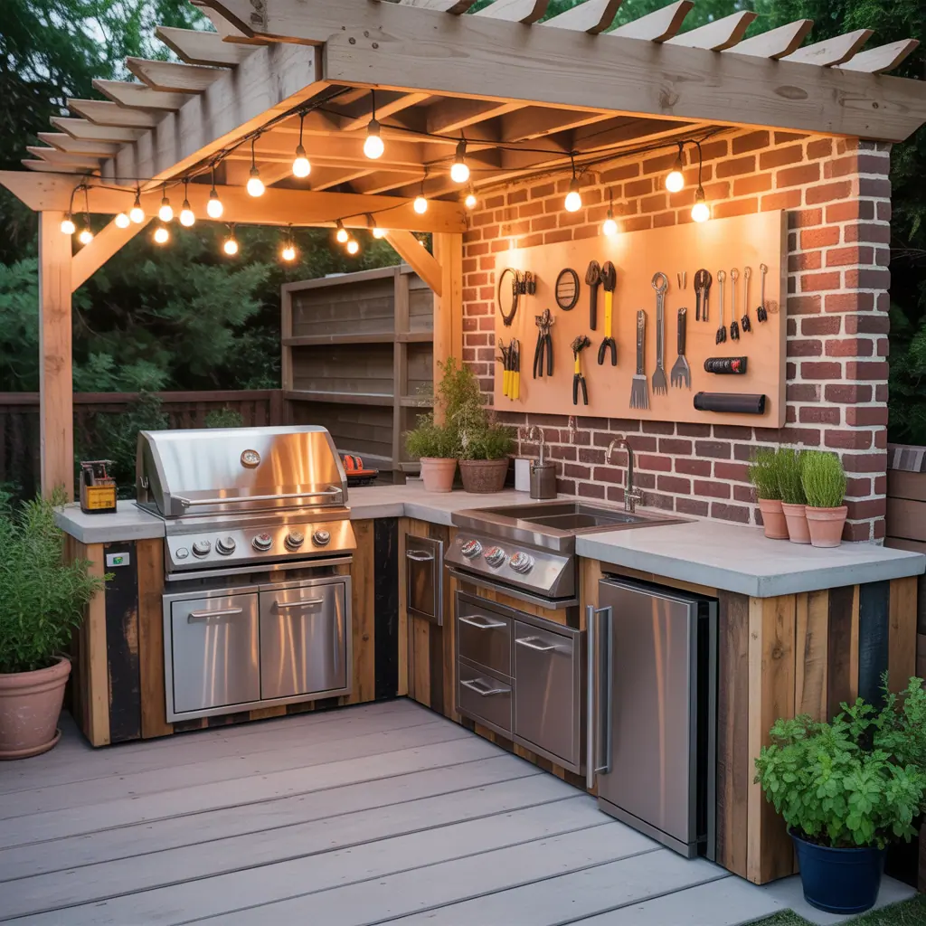 grill station outdoors ideas