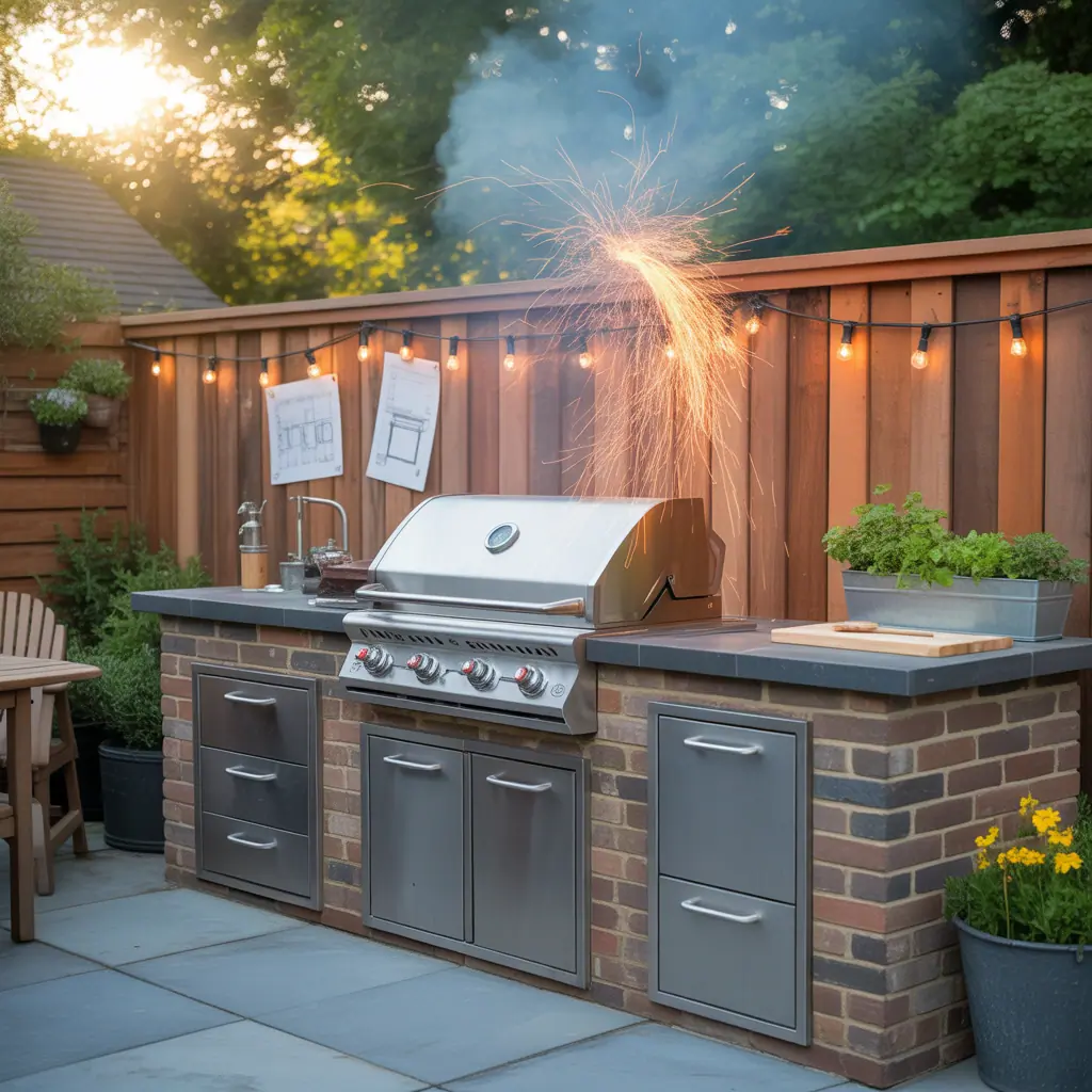 grill station outdoors ideas
