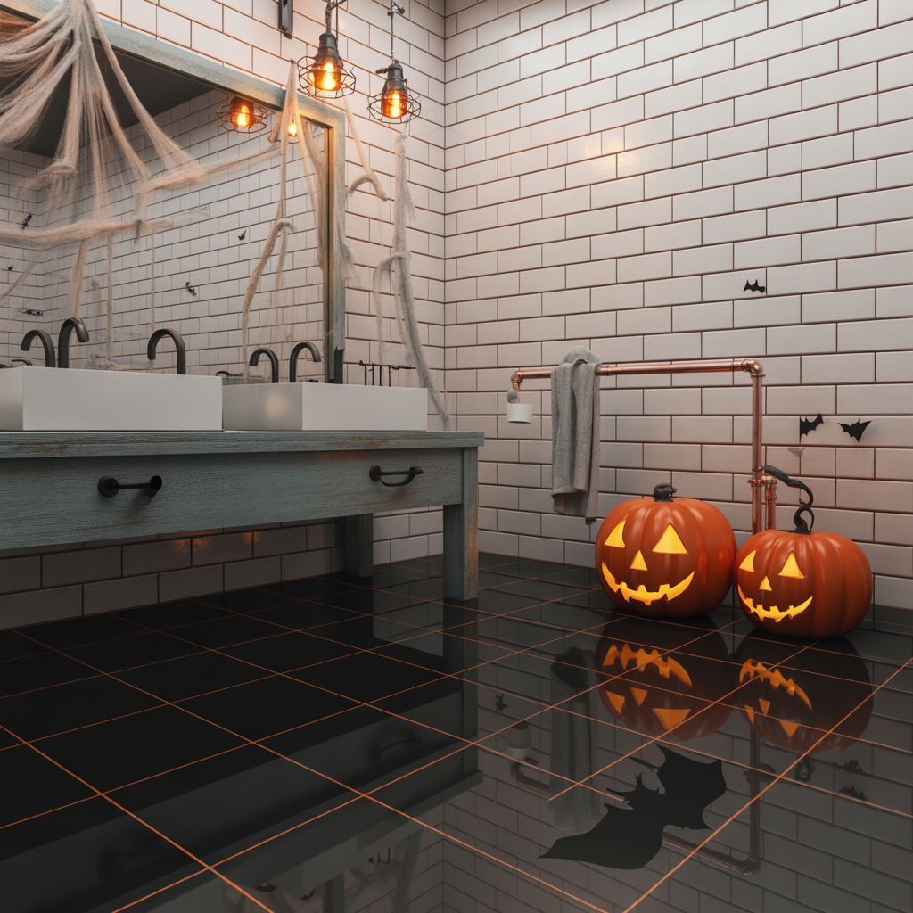halloween bathroom decor