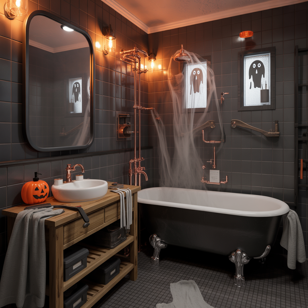 halloween bathroom decor