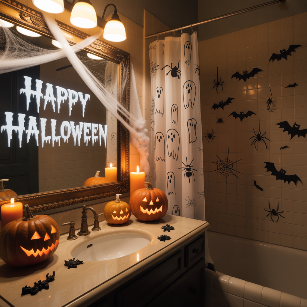 halloween bathroom decor