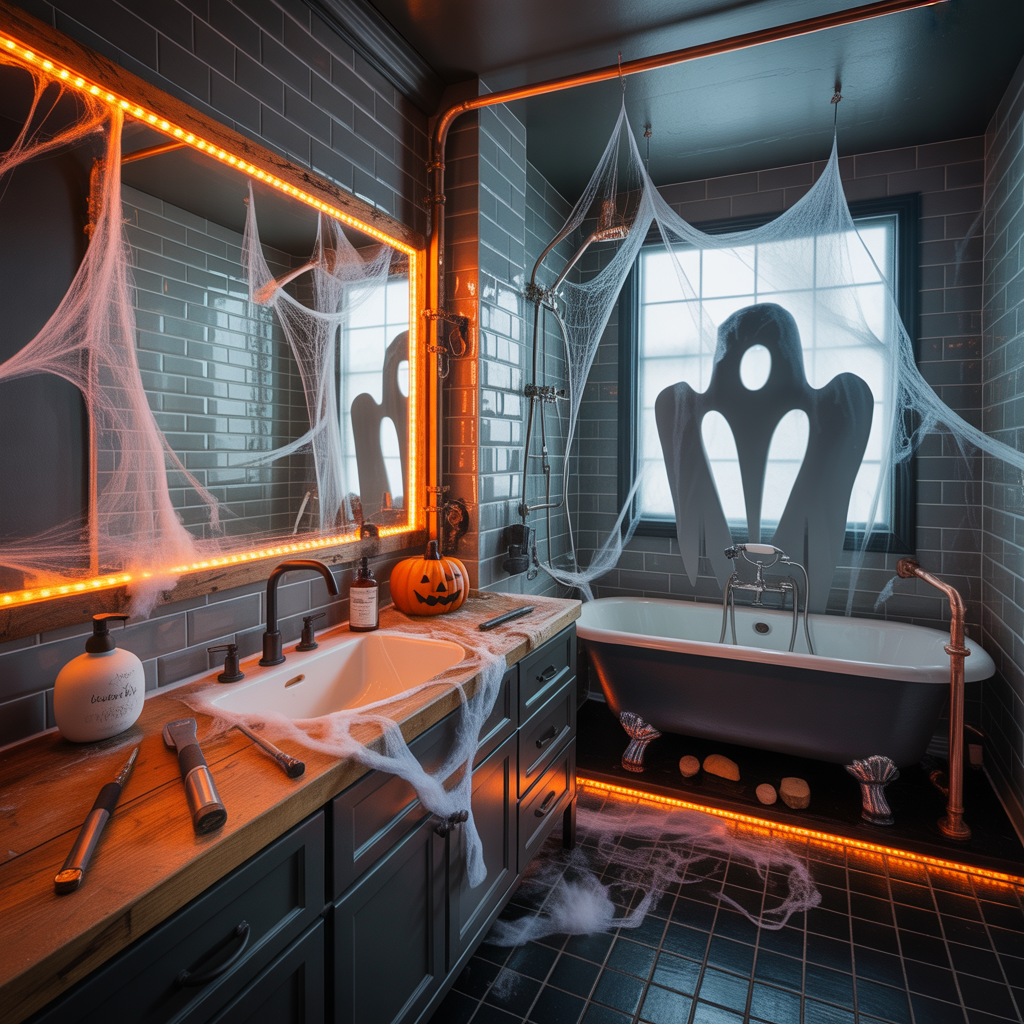 halloween bathroom decor