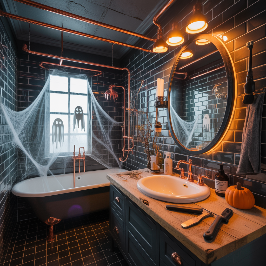 halloween bathroom decor