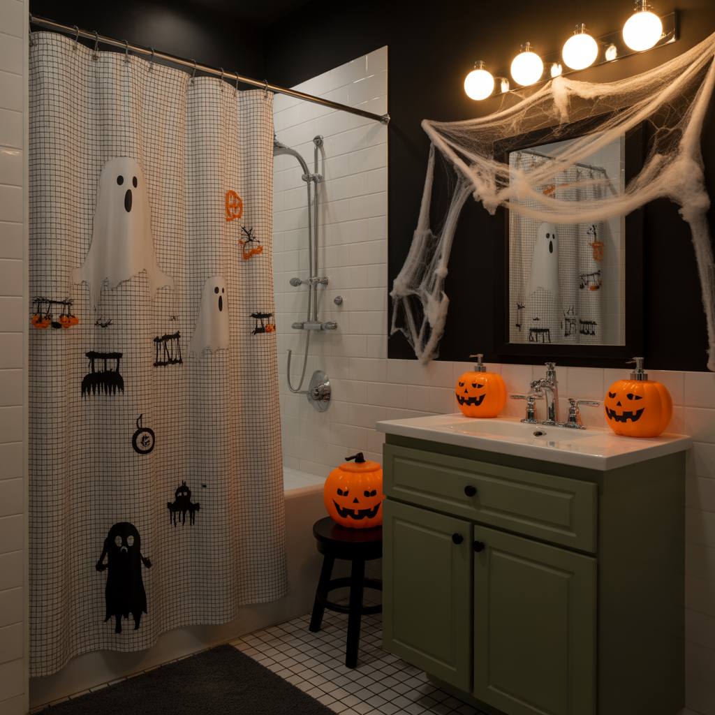 halloween bathroom decor