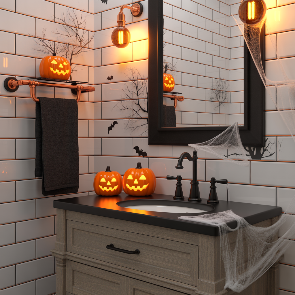 halloween bathroom decor