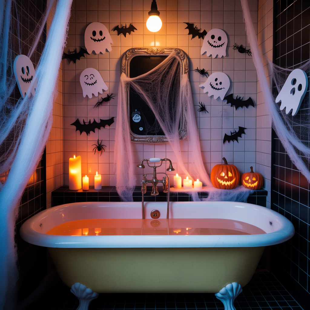 halloween bathroom decor