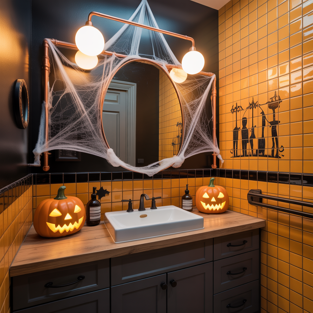 halloween bathroom decor