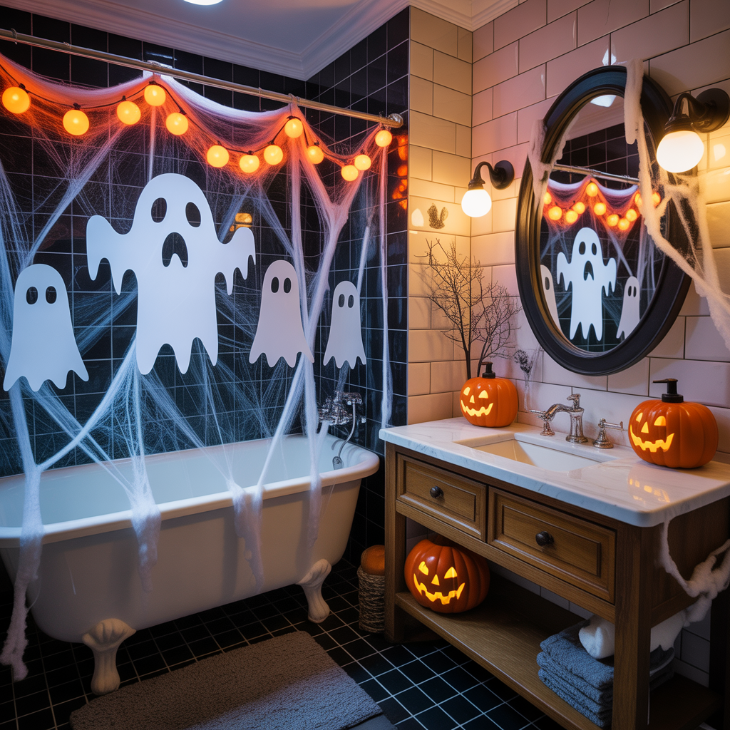 halloween bathroom decor