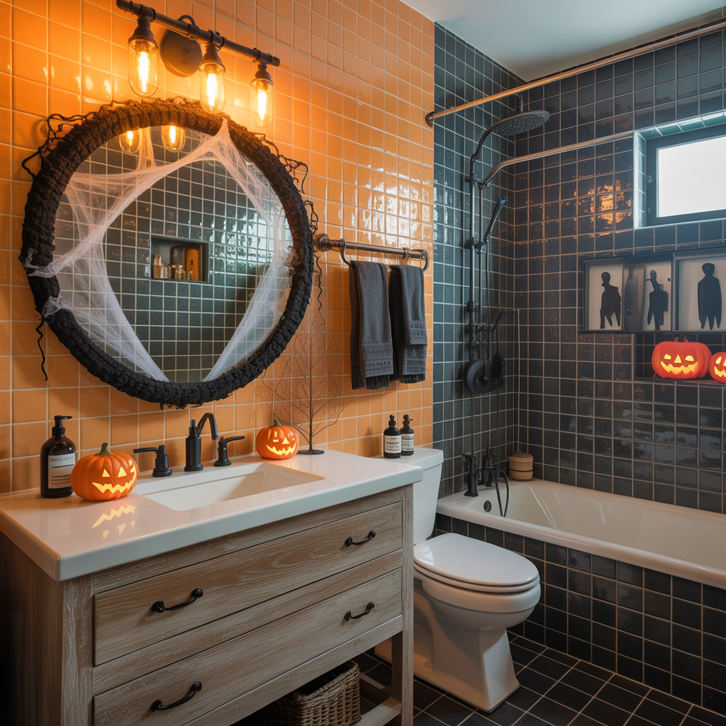 halloween bathroom decor