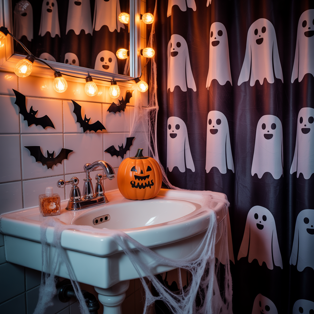 halloween bathroom decor