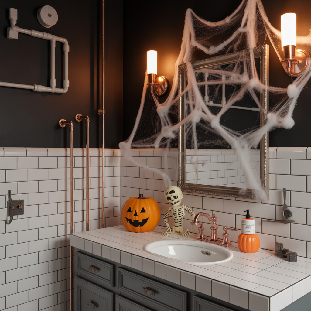 halloween bathroom decor