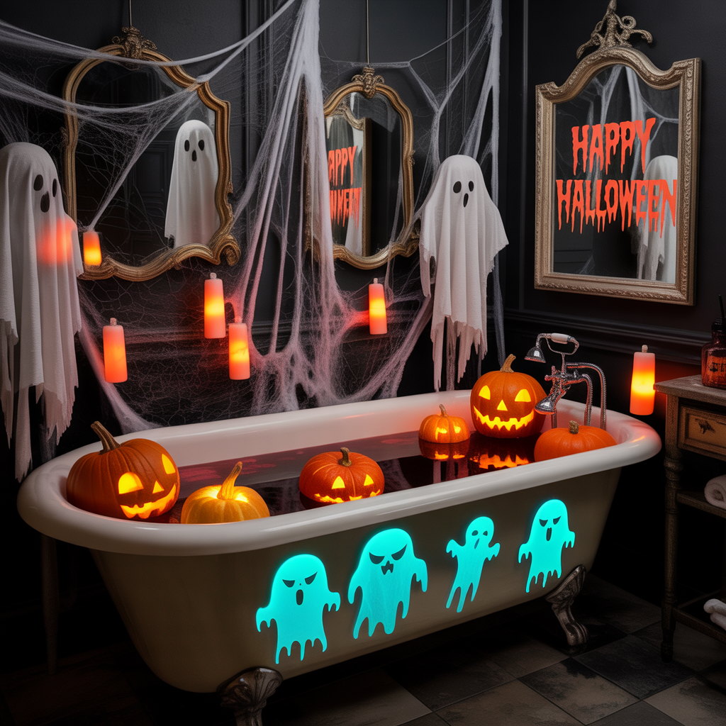 halloween bathroom decor