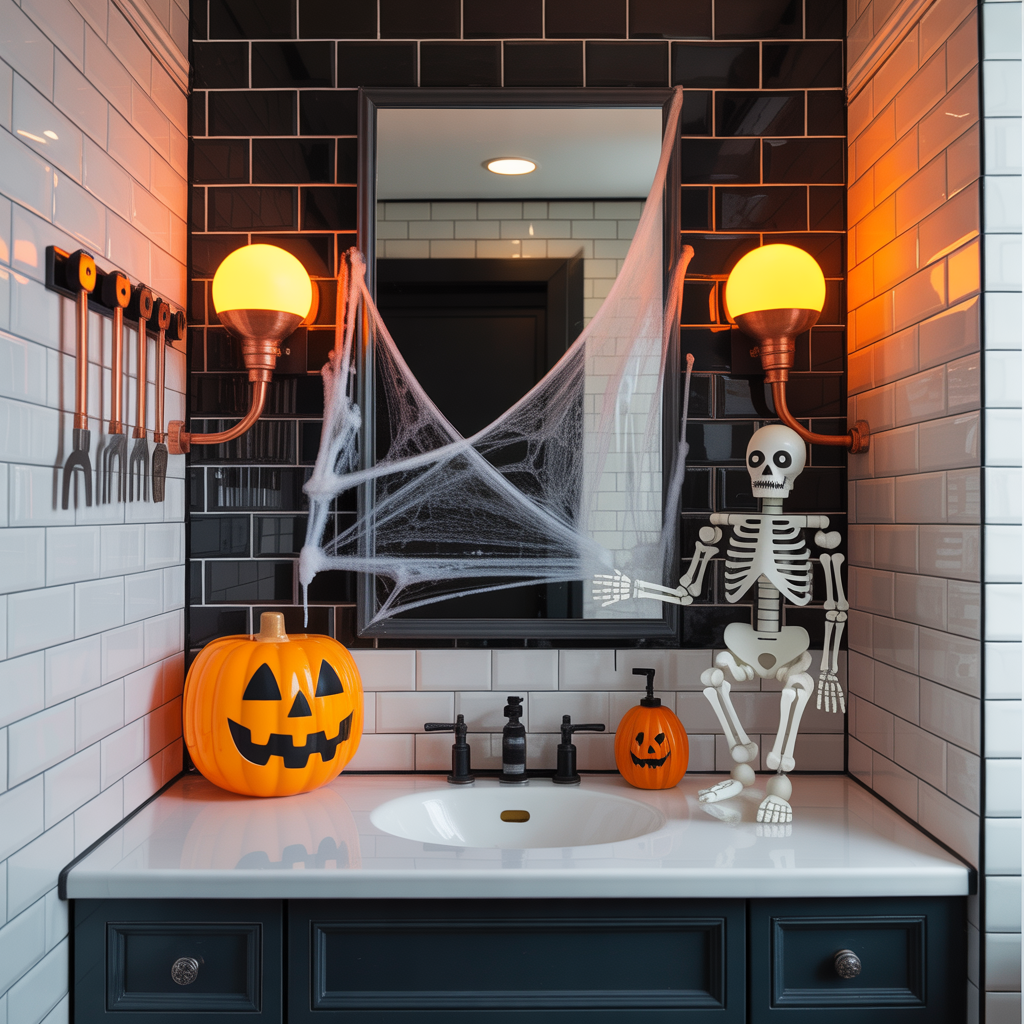 halloween bathroom decor