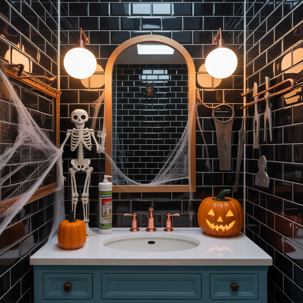 halloween bathroom decor