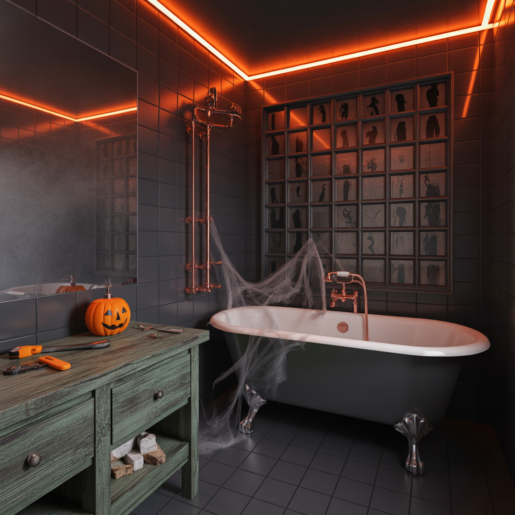 halloween bathroom decor