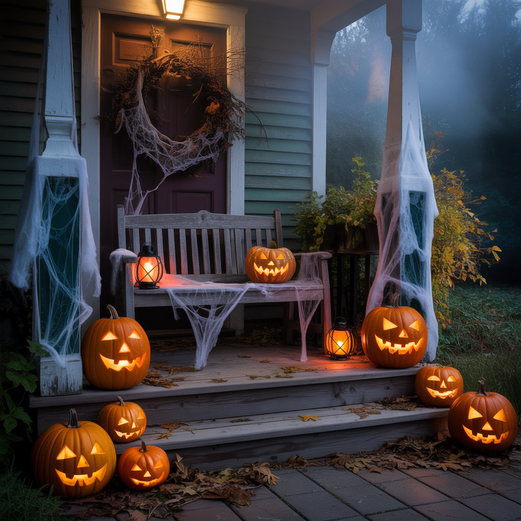 halloween front porch