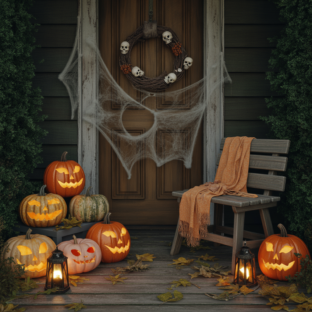 halloween front porch