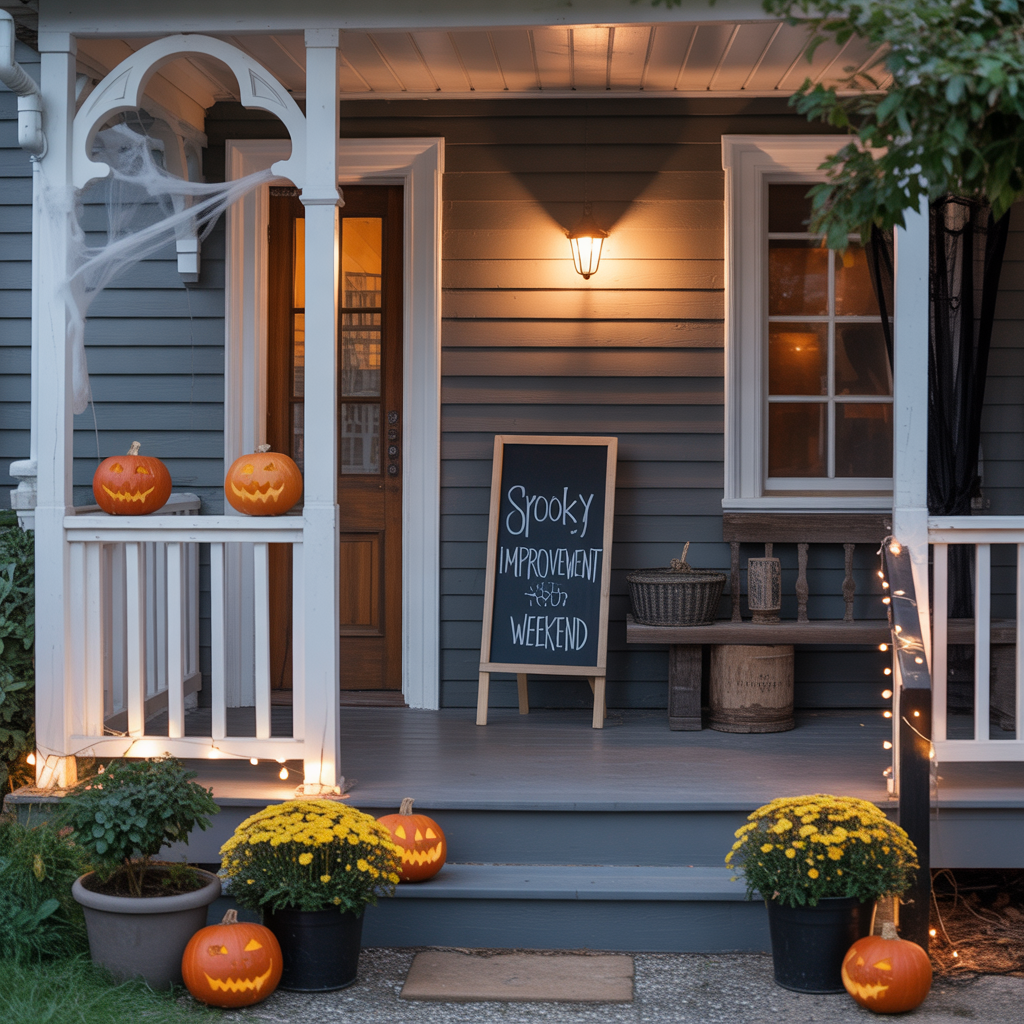 halloween front porch