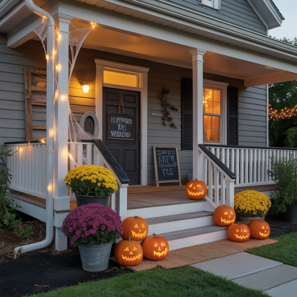 halloween front porch