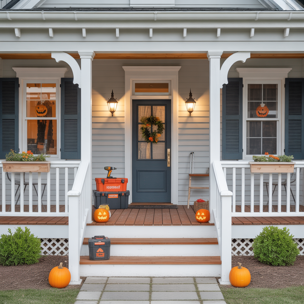 halloween front porch