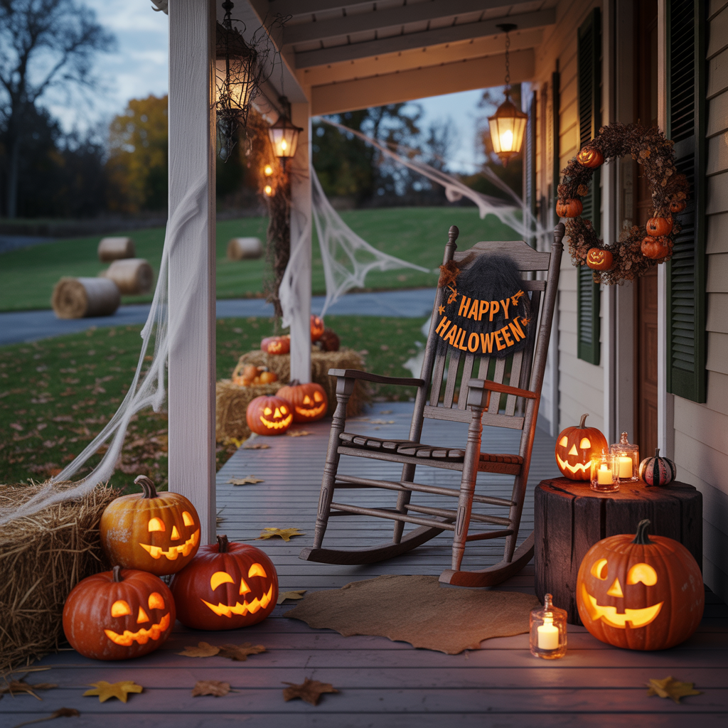 halloween front porch