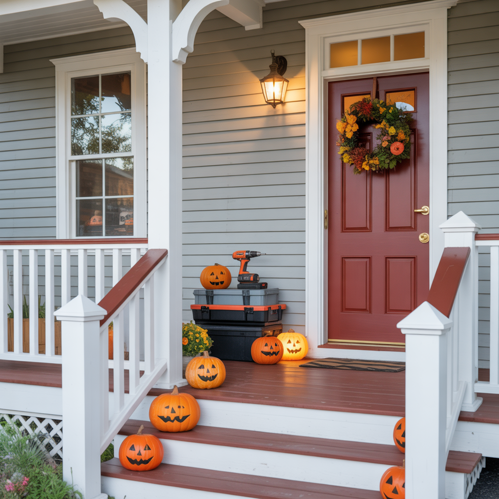 halloween front porch