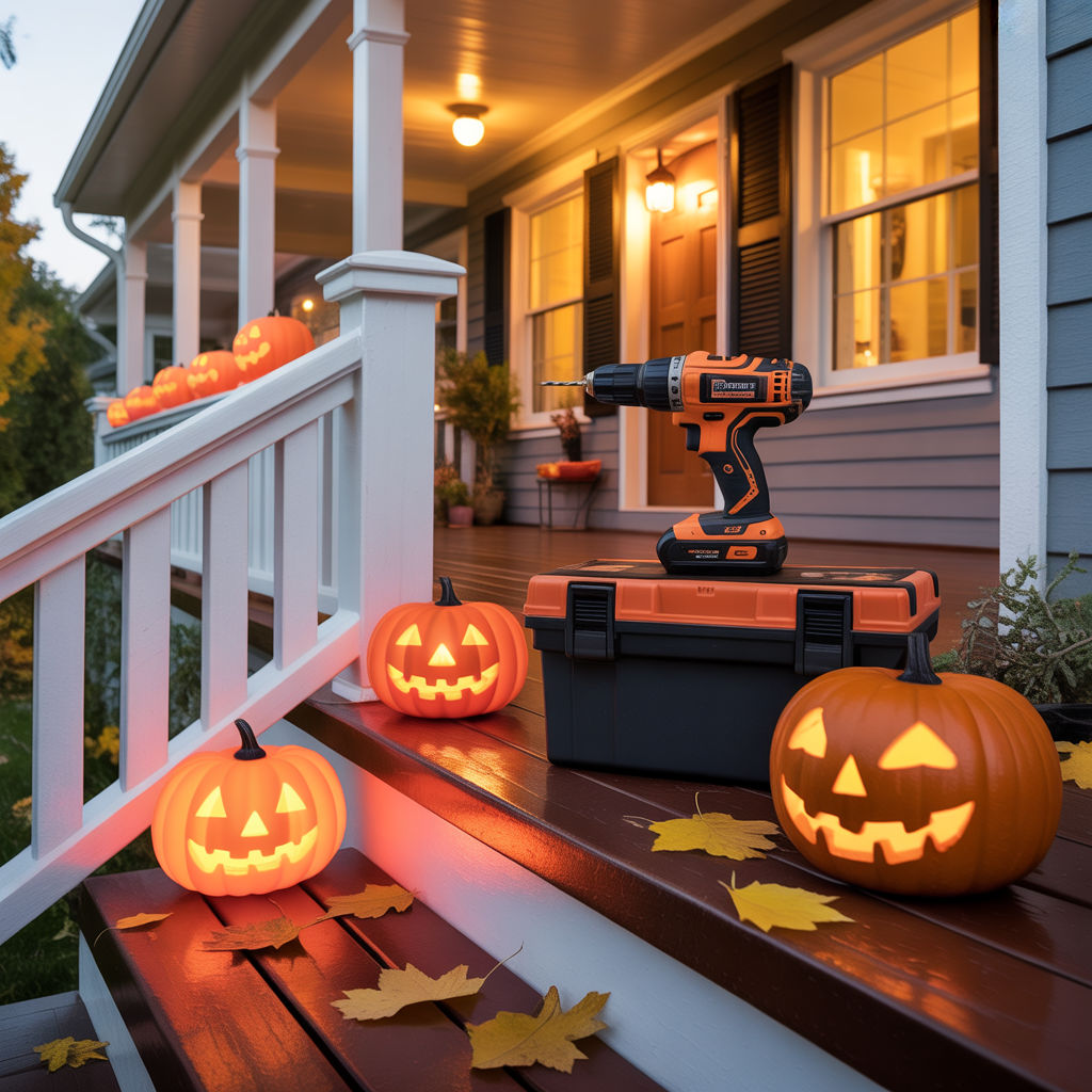 halloween front porch