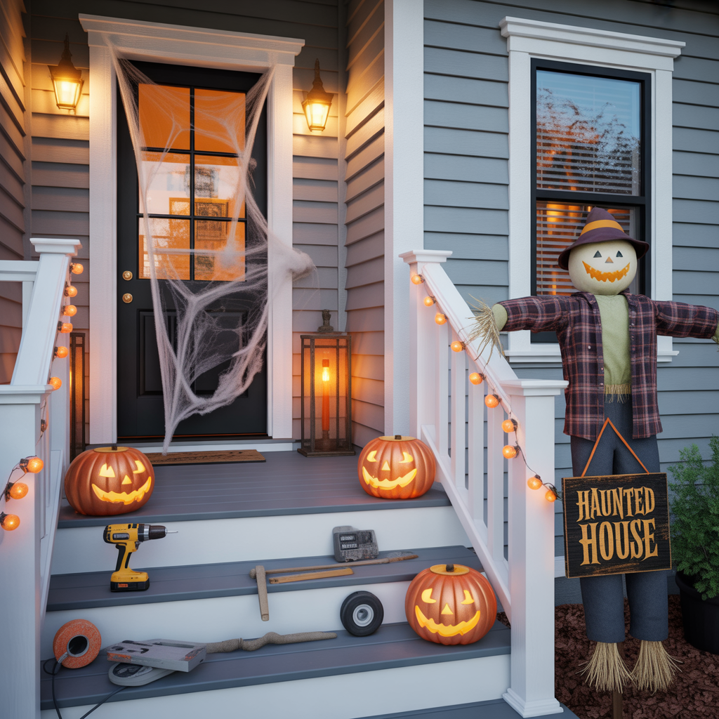 halloween front porch decor