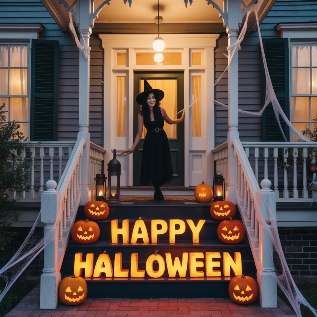 halloween front porch decor