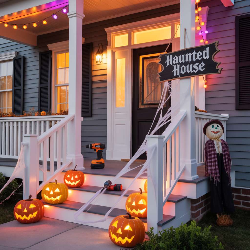 halloween front porch decor