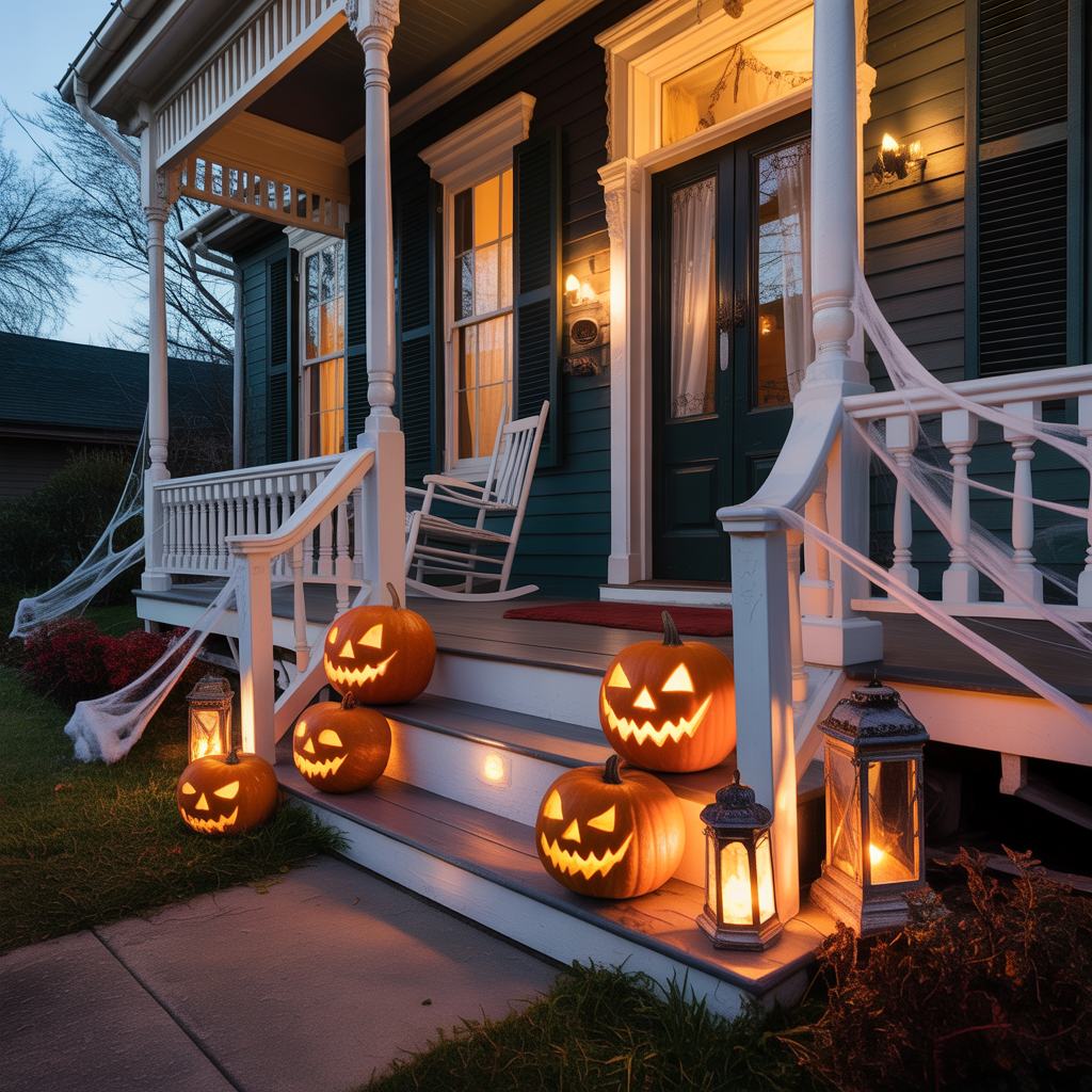 halloween front porch decor